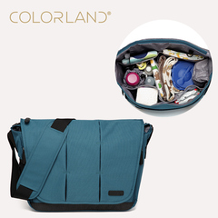 colorland多功能大容量单肩包 斜跨妈咪包 便携翻盖妈咪包妈咪袋