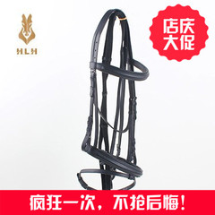 HLH欧联仕 品牌全黑水勒缰 马匹装备马具马术用品包邮