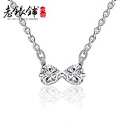Wuyue old shop silver diamond Butterfly pendant necklace 925 Silver female clavicle chain Japanese and Korean Jewelry Accessories birthday gifts
