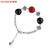 Wind, China stone charm provides red and black agate bracelet jewelry