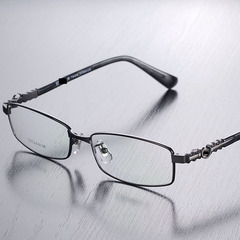 CA126 眼镜框 男眼镜架近视全框商务超轻纯钛配镜 包邮黑色 凯