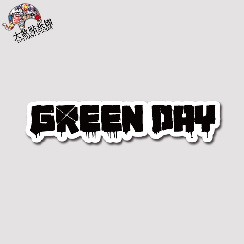 贴纸greenday摩托吉他行礼朋克摇滚防水3m笔记本个性