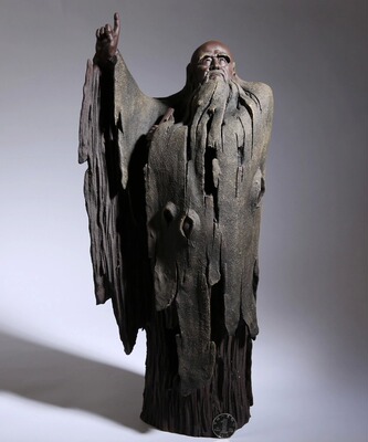 紫砂雕塑名家 沈益新《老子问天》