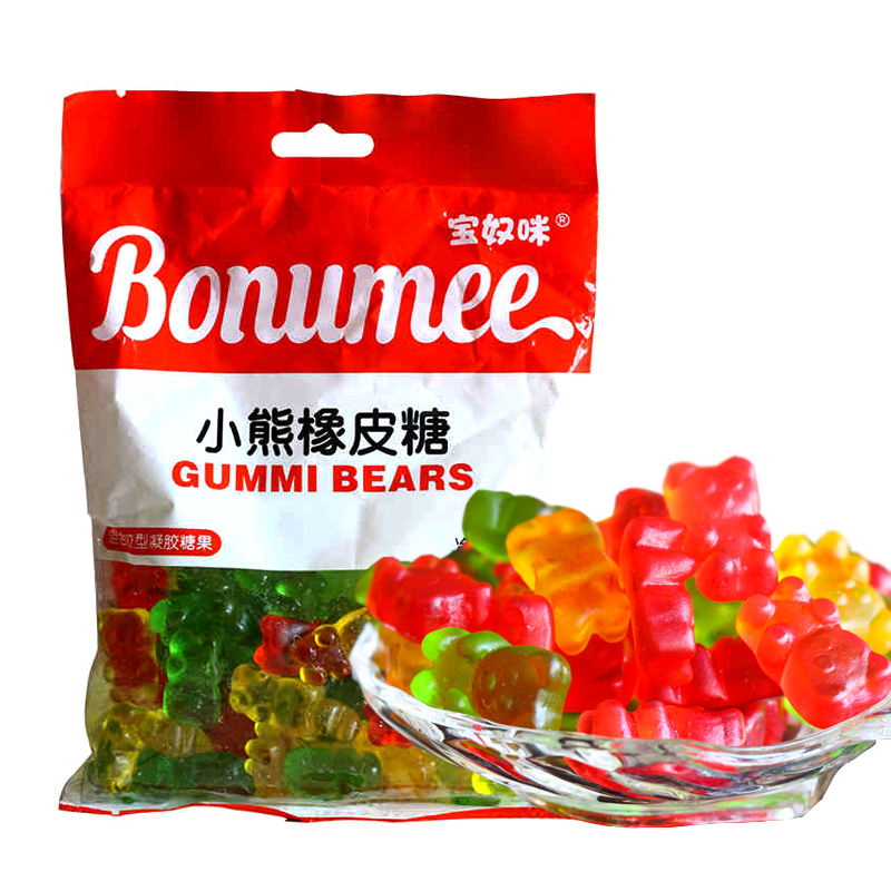 宝奴咪小熊果汁橡皮糖150g*3包 休闲糖果软糖 qq糖儿童零食
