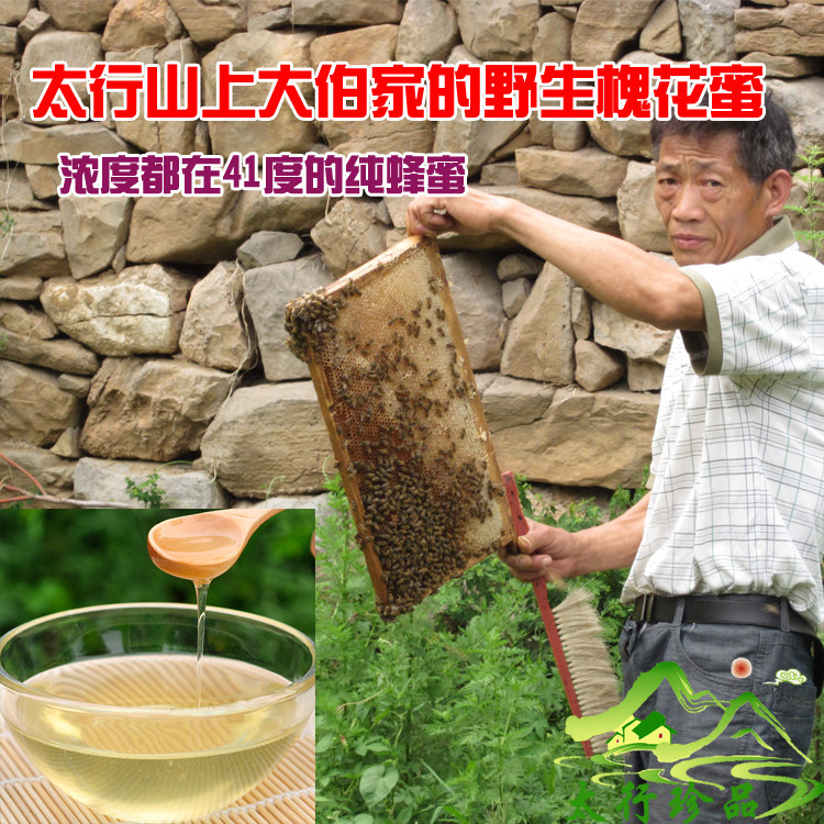 太行山槐花蜜500克洋槐蜜野生蜂蜜天然农家自产成熟蜜蜂蜜