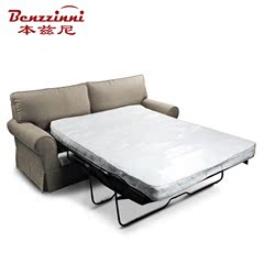 本兹尼#SB003 美式休闲 田园沙发床 带床垫 小户型书房双人沙发床