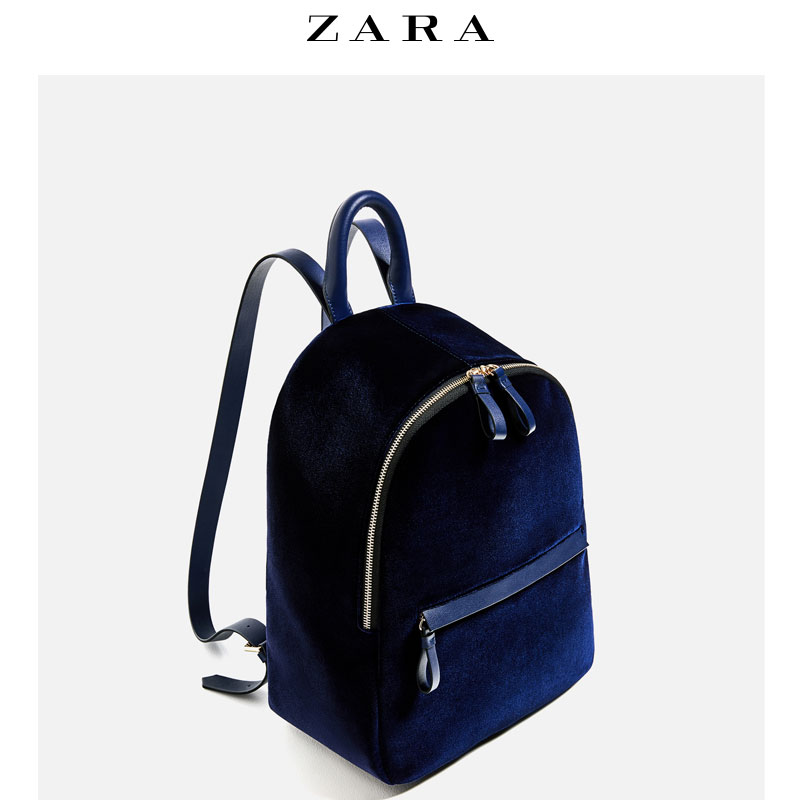 ZARA TRF 女包 天鹅绒背包