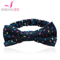 Zhijiang headdress Korea bow elastic band lead made by the Korean version of the retro headband wig yoga accessories hair accessories