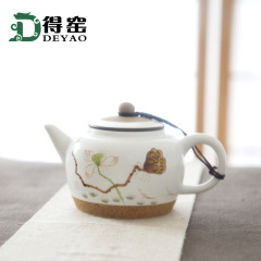 手绘茶壶陶瓷功夫茶具套装单壶 景德镇手绘茶具过滤茶壶特价