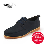 Westlink/West fall 2015 low helped lead new nubuck leather leather leisure men shoes