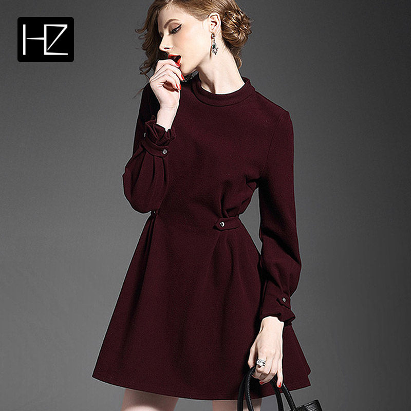 HZ衣服怎么样是什么牌子_HZ连衣裙冬款长袖