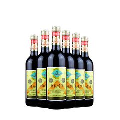 鑫醉网国产桂花酒 龙徽中华牌红葡萄酒甜型 桂花果酒红酒 750ml*6