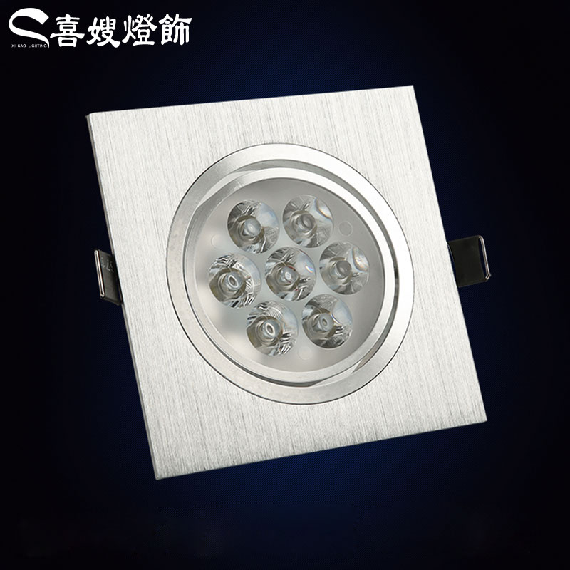 LED双头射灯单头超亮天花斗胆灯格栅灯射灯 3w/5w/10w/12w 包邮