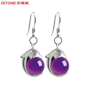 Stones generation Tian Jiao synthetic Amethyst earrings women''s earrings earrings fashion jewelry accessories