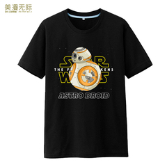 星球大战原力觉醒BB8机器人starwars电影周边纯棉t恤短袖夏衣服男