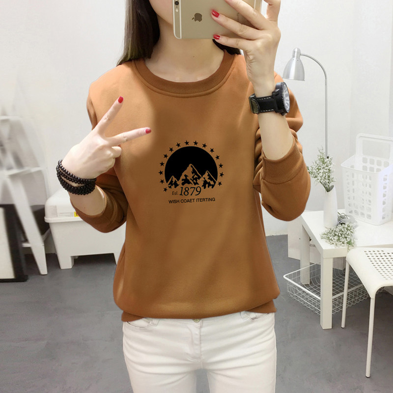 秋鼕款加厚衛衣女加絨韓版潮學生寬松女上衣外套女秋鼕套頭衛衣女