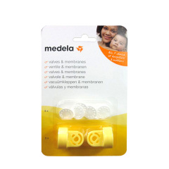 美德乐Medela 防溢出阀和膜套装 6个小白片 2个黄色阀门