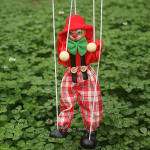 公仔教益人偶锻炼小丑牵线扯线亲子表演互动玩偶玩具手动提线木偶提线