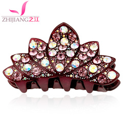 High holding clamp grips Korea rhinestone flower flower head vertical clip hair bangs issuing tiara hair accessories