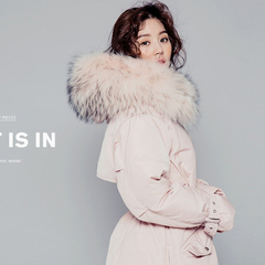 韩国2016冬装新款棉服女装中长款大毛领加厚修身保暖棉衣外套