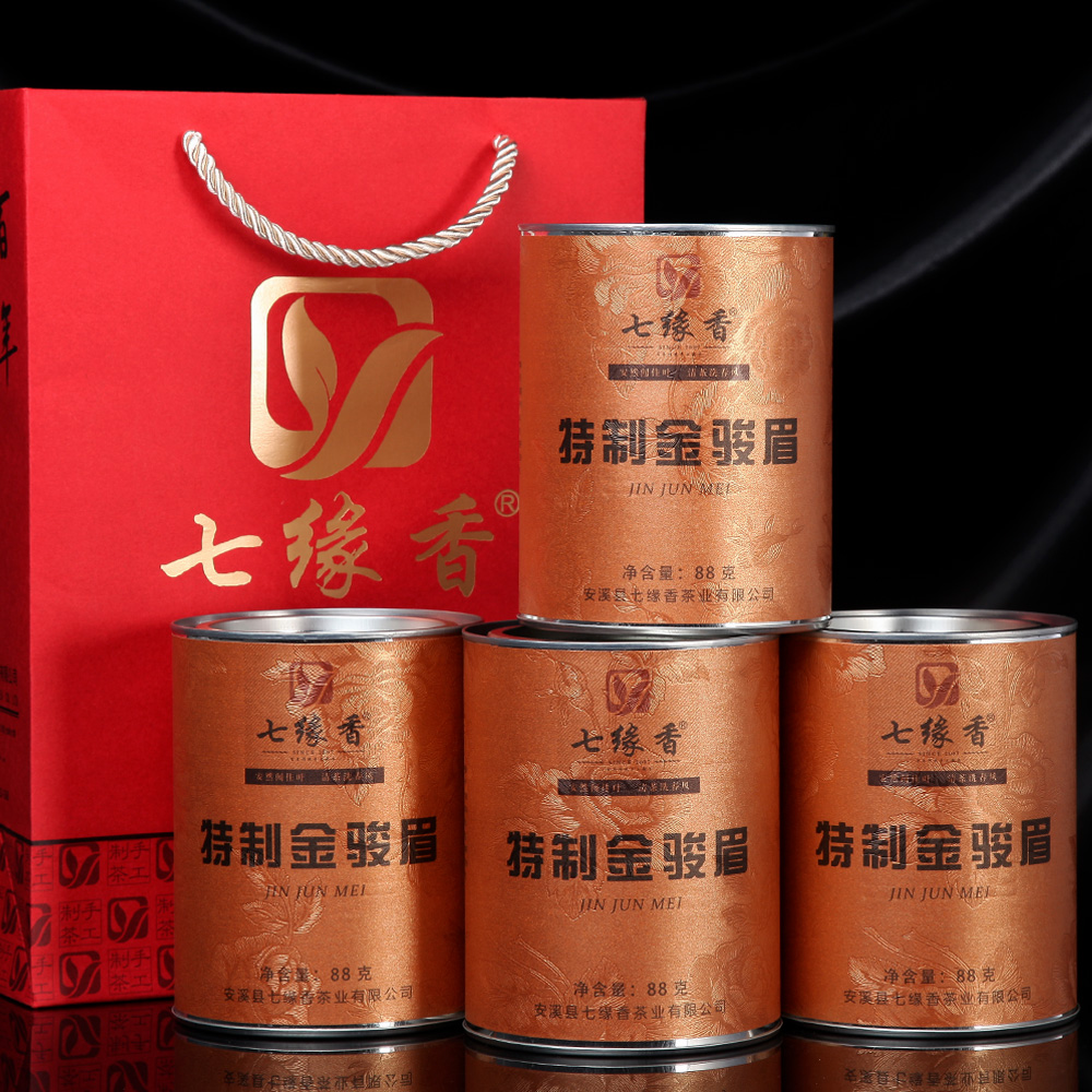 七缘香茶叶 金骏眉 红茶 武夷桐木关红茶 特级金骏眉 礼品装 352g产品展示图2