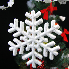 安阳  20-40cm泡沫雪花片冰雪奇缘效果 圣诞树挂件婚庆橱窗装饰
