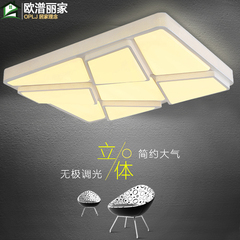 LED长方形创意异形吸顶灯 简约灯饰大气三色温客厅卧室书房灯具