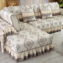 西瓜藤四季欧式布艺沙发垫坐垫简约现代全包贵妃沙发套沙发巾定制