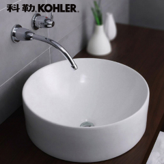 Kohler科勒乔司时尚洗脸洗手面盆陶瓷脸盆台上盆圆盆 K-14800T-0