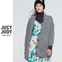 Jucy Judy16年冬季新品时尚休闲女装针织开衫JQKT723I