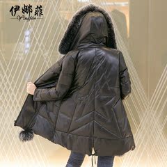 2016冬季新款羊皮羽绒服女中长款加厚海宁绵羊皮修身大码外套清仓