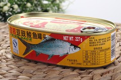 广东特产粤花 金装鲜炸豆豉鲮鱼罐头227g 早餐配白粥鱼肉