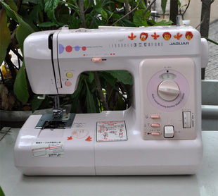 多功能家用电动衣车日本进口捷豹jaguar 电子缝纫机粉色