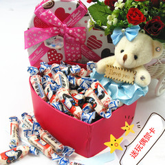包邮66颗冠生园大白兔奶糖心型礼盒喜糖圣诞创意朋友爱人女友礼物