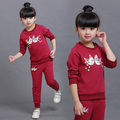 女童套装春秋装儿童卫衣2017新款韩版女孩童装小孩子的衣服两件套