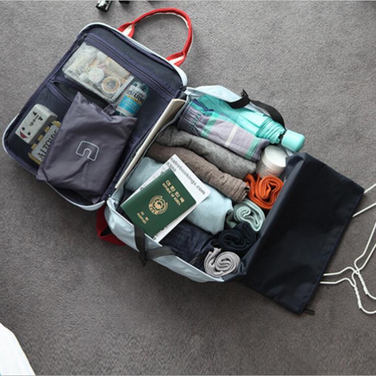 旅游斜挎包多功能单肩旅行包男女手提行李包大容量防水套拉杆箱包