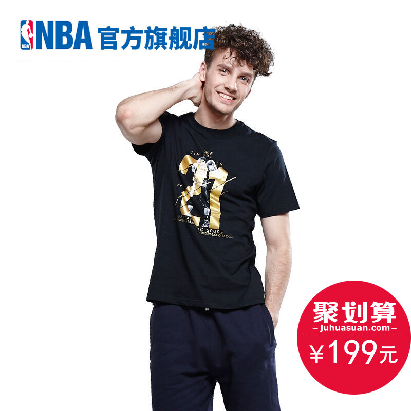 NBA 黑金系列 库里科比詹姆斯球星纪念T恤男篮球运动短袖LW0302AA产品展示图3