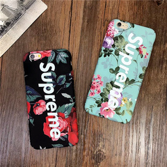 潮碎花Supreme苹果6手机壳iPhone6s夜光套7全包plus硬超薄女个性P