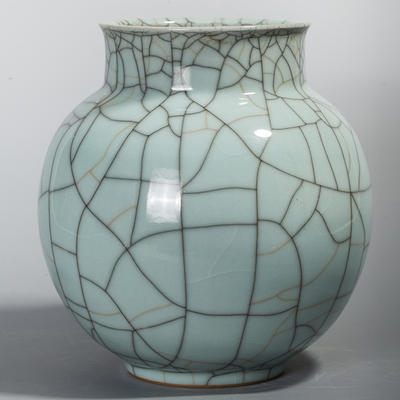 《哥窑敞口瓶》 董炳华 浙江省工艺美术大师