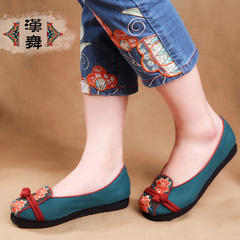 Melaleuca original folk style embroidered shoes old Beijing Han dance shoes soft Chinese women's shoes at the end of the extension