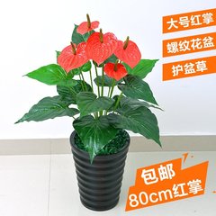 红掌仿真花假花仿真植物室内塑料花装饰绿植仿真红掌盆栽客厅摆件