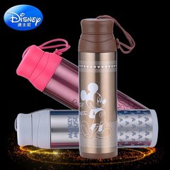 迪士尼bw女童保温杯 不锈钢创意儿童直筒饮水壶 升级版简约水杯子