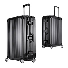 特价商务拉杆箱万向轮铝框旅行箱pc行李箱包20寸24寸密码登机箱