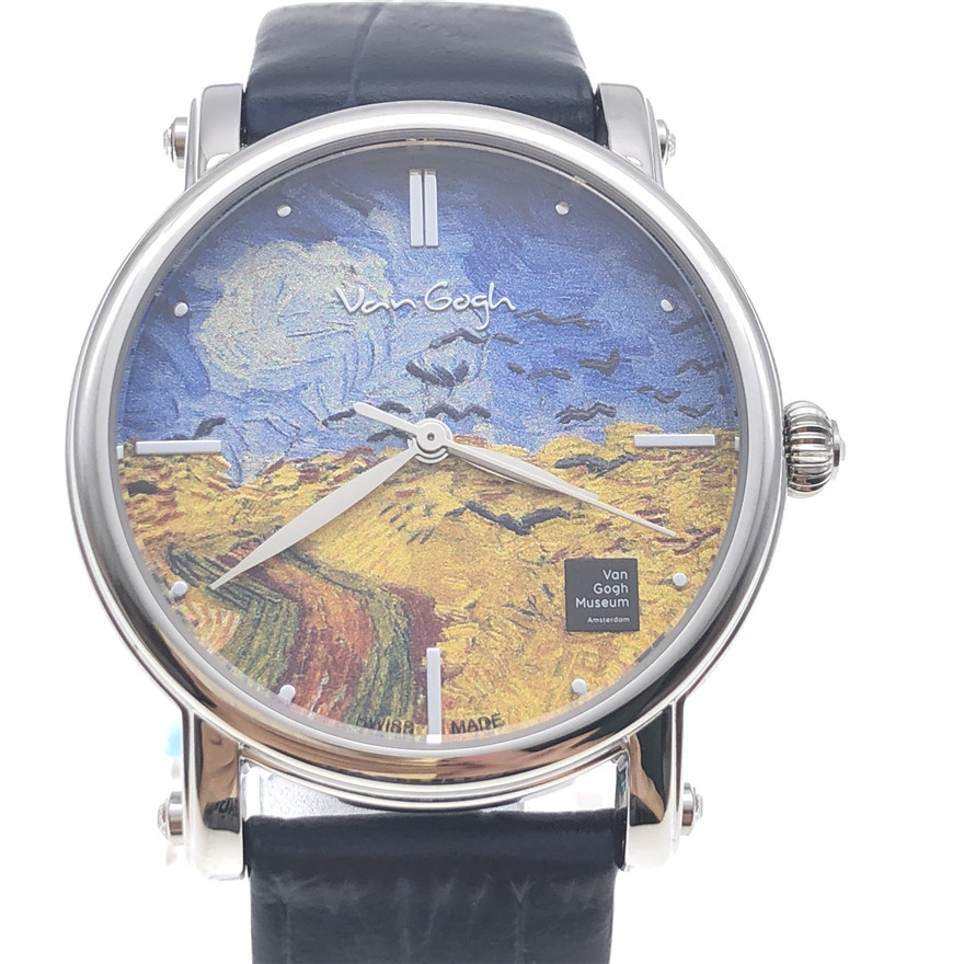 [未使用/9.9新] vangogh梵高油画系列男表