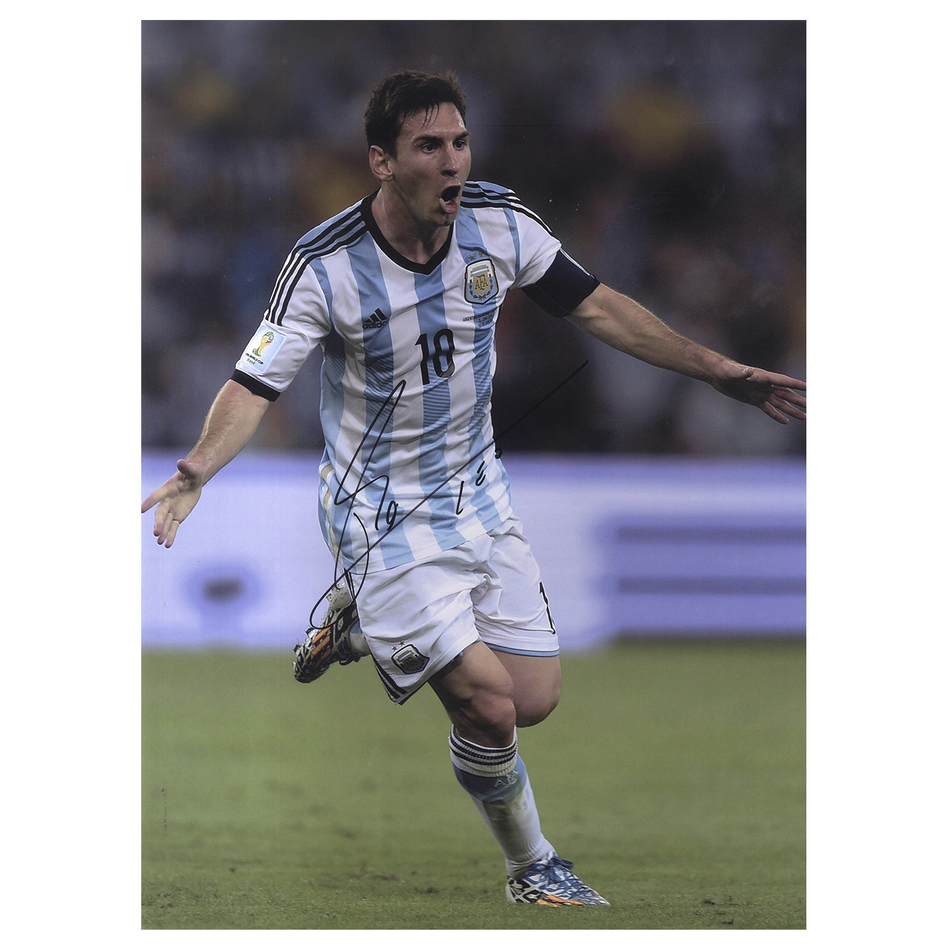 梅西亲笔签名 阿根廷队世界杯比赛照片 名人手迹专题 匡时在线