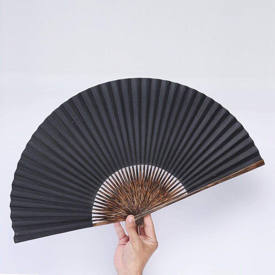 30cm长 靠山亭 全棕竹手工折扇 陈子福大师 荣昌折扇 sb06