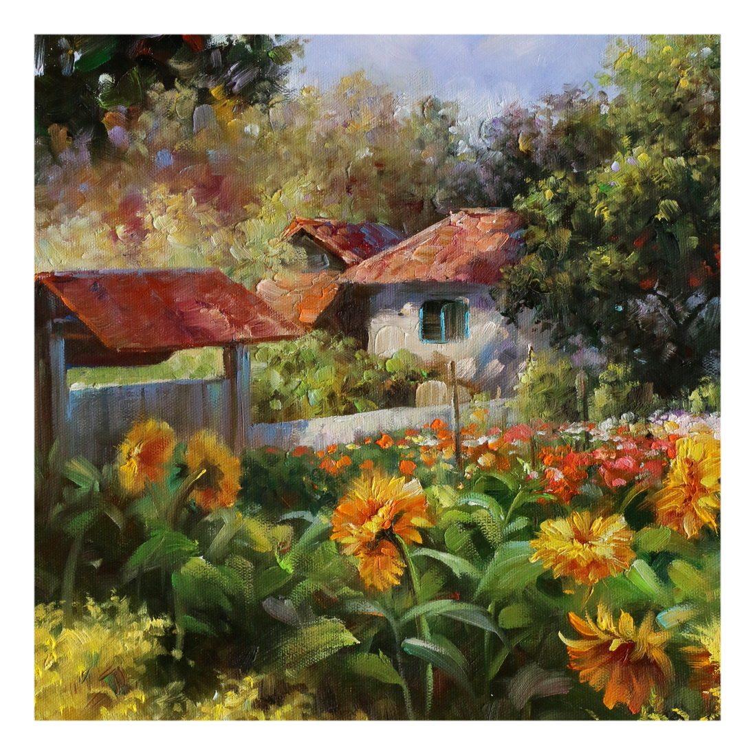 (朝鲜)姜恩京《春光无限》三池渊创作社 大卫画廊