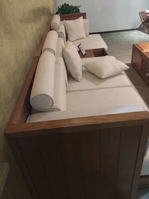 筑家东南亚风格家具全实木沙发组合客厅新中式白蜡木泰式槟榔色