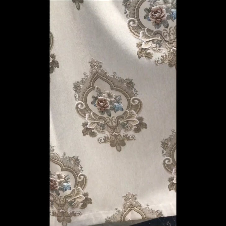欧式美式雪尼尔浮雕绣花高端客厅卧室成品定制窗帘