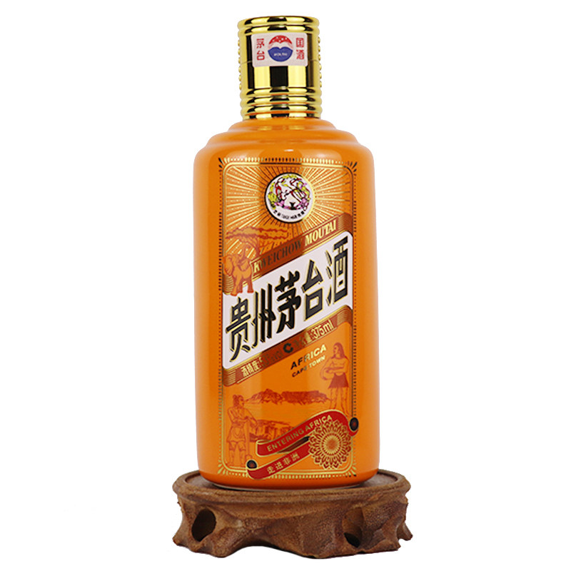 49【聚玖阁】18年 走进非洲茅台酒 53度 1瓶 佩戴齐全 老酒拍卖